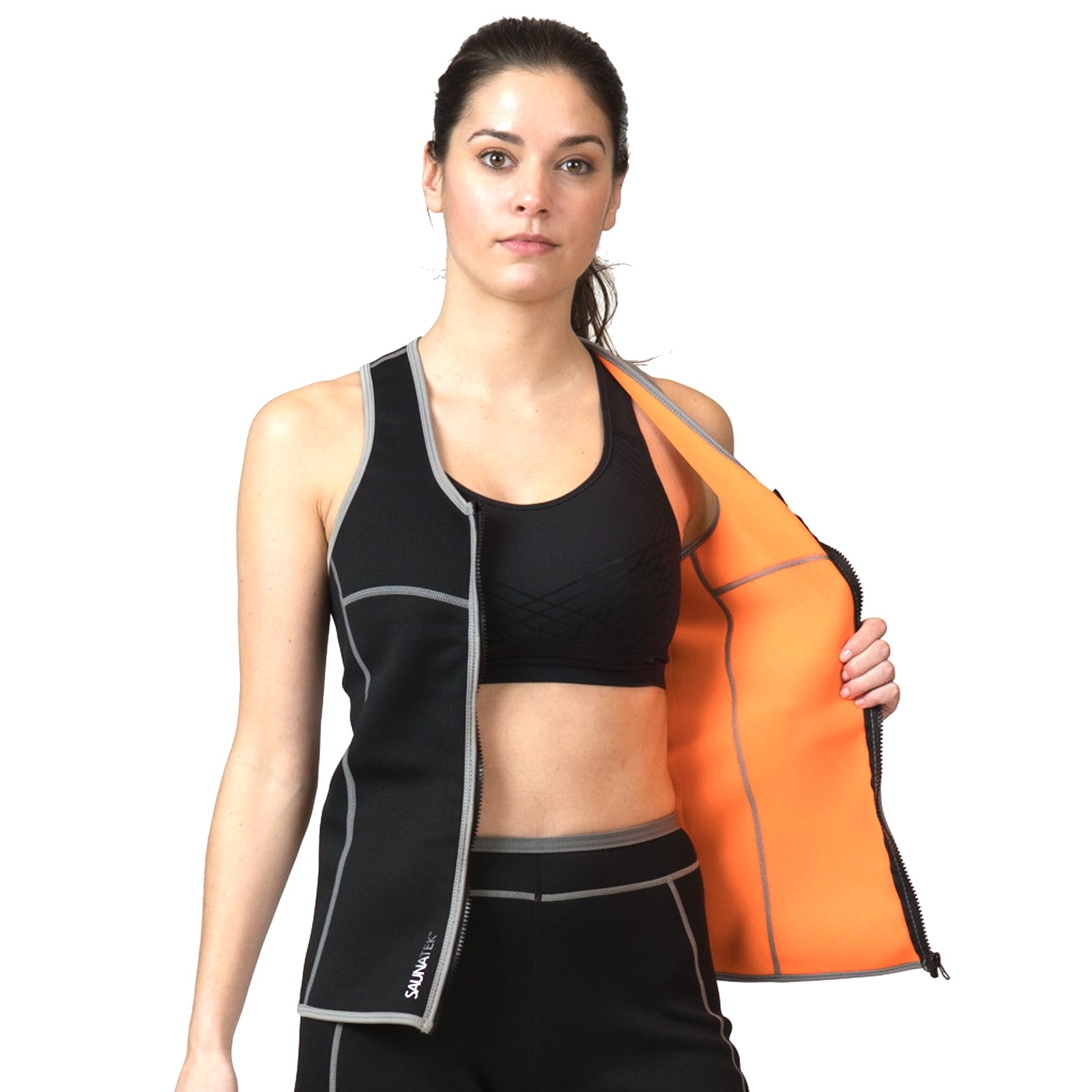 Gotoly Neoprene Sauna Vest with Sleeves Hot Sweat Exercise Fitness Bodysuit