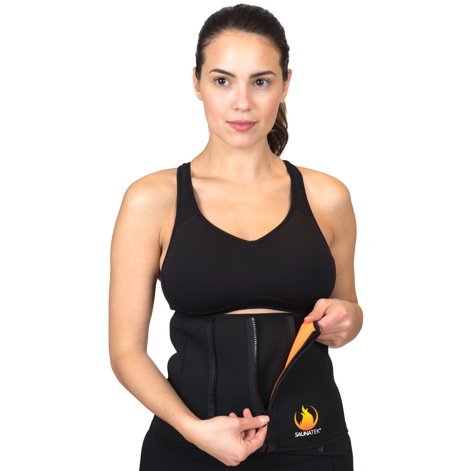 ELLOSTAR Waist Trainer Sweat Belt for Women Plus Size & Men - Back Support  Workout Band & Tummy Control Body Shaper - Black 